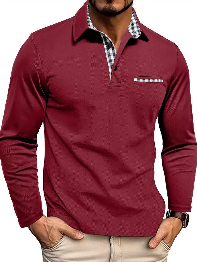 Polo Classique À Col Écossais Pour Homme | Manches Longues