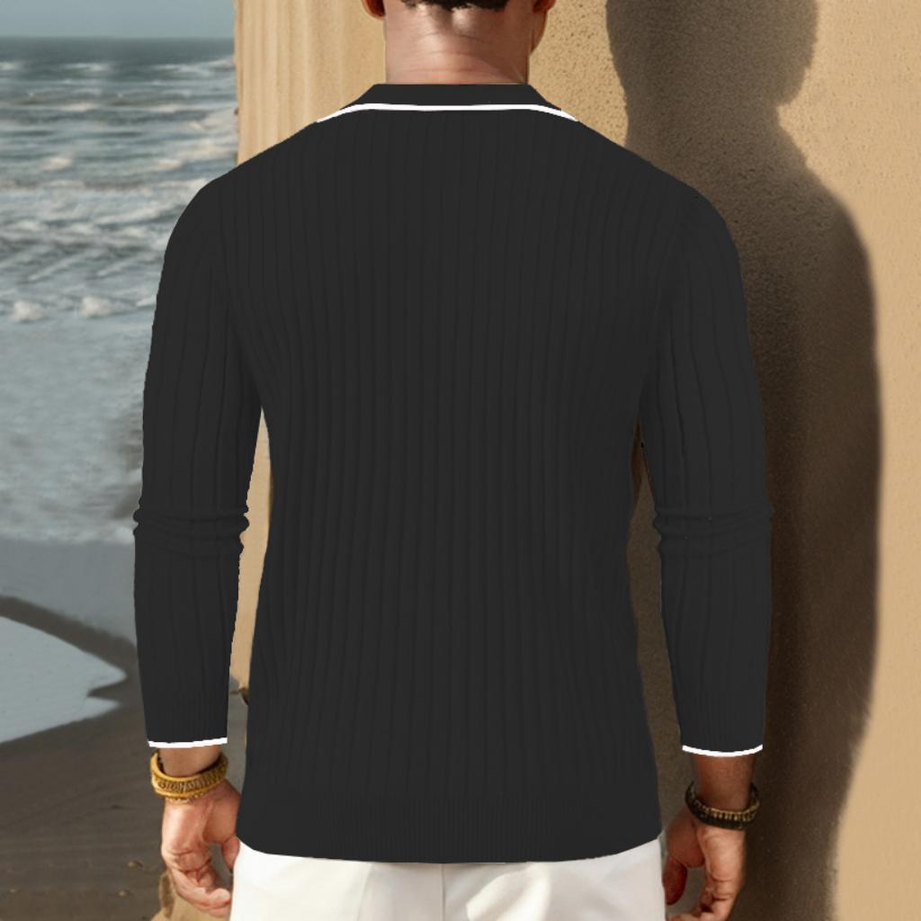 Polo En Maille Côtelée Pour Homme | Moderne