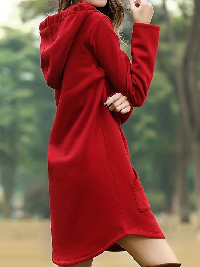 Robe À Capuche Et Manches Longues Pour Femme | Décontractée