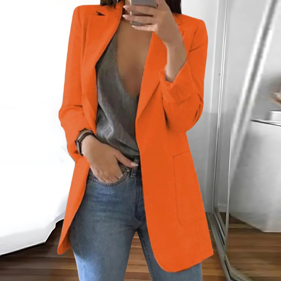 Blazer Décontracté Ouvert Sur Le Devant Pour Femme | Manches Longues