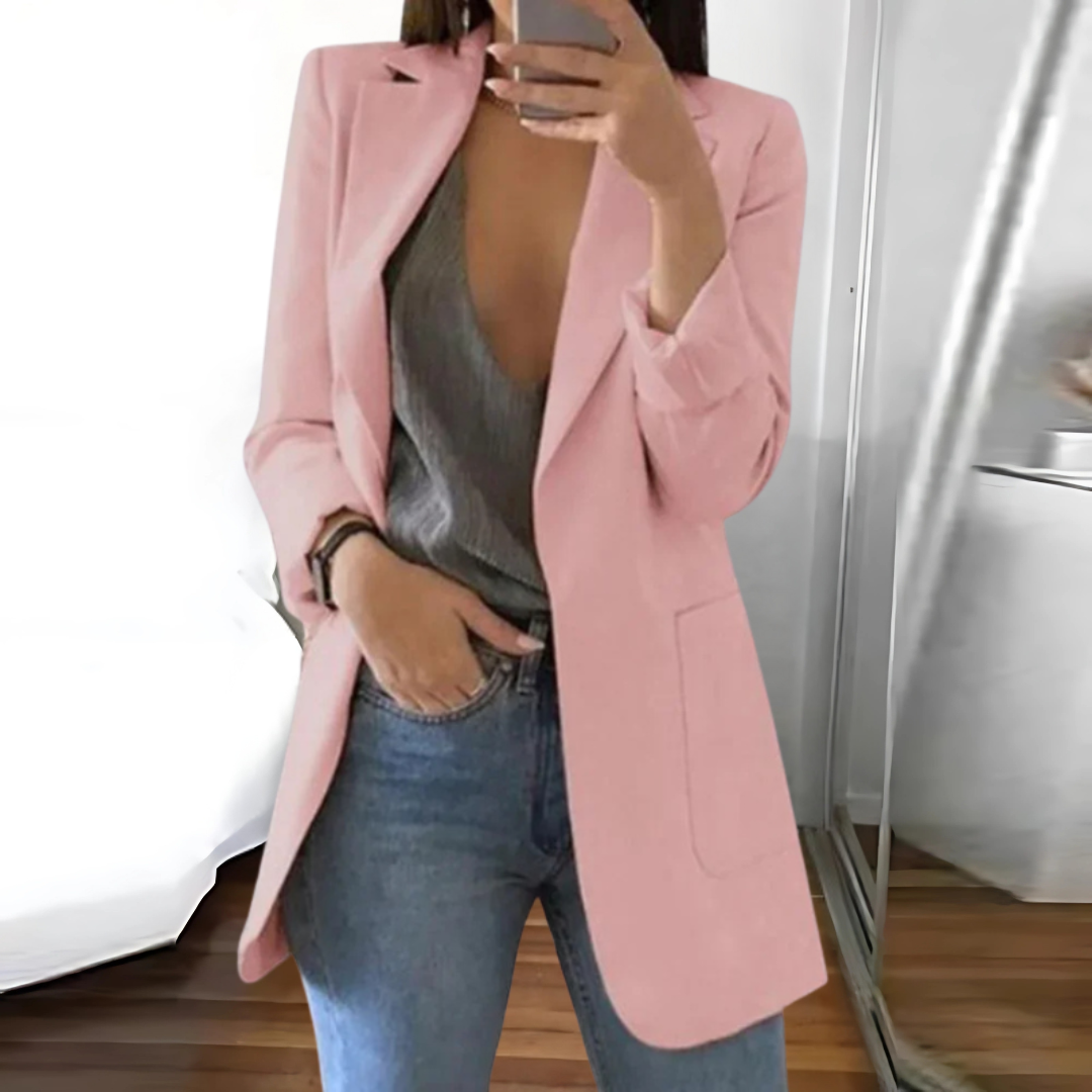 Blazer Décontracté Ouvert Sur Le Devant Pour Femme | Manches Longues