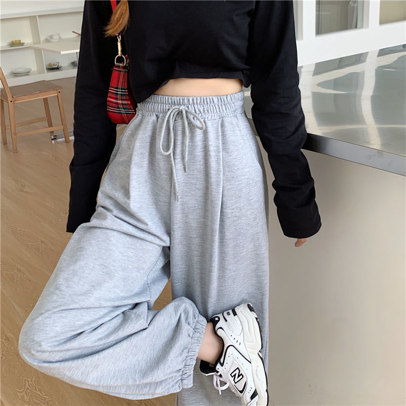 Pantalon De Jogging Décontracté Taille Haute Pour Femme | Chevilles Élastiques