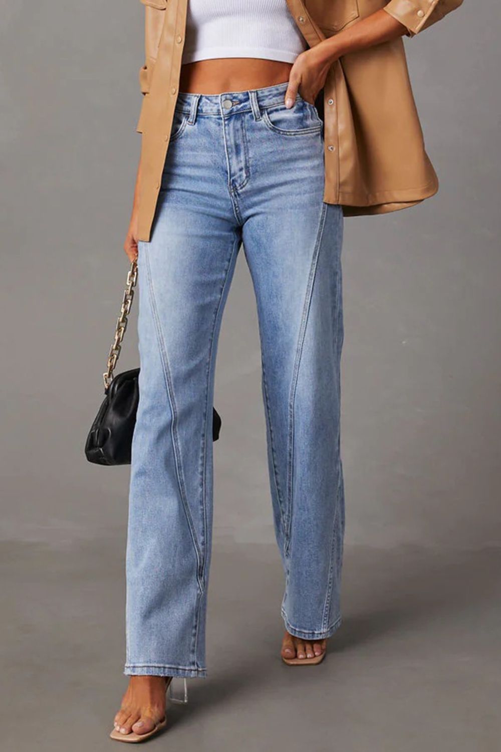 Jean Large Taille Haute Pour Femme | Classique
