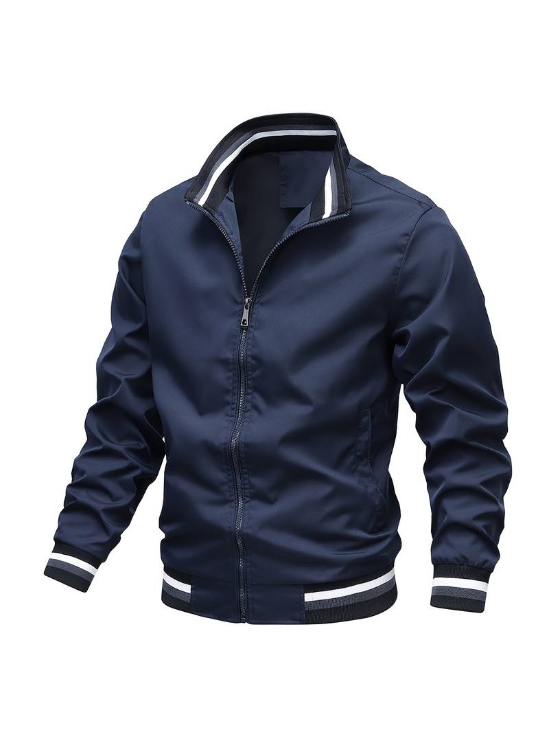 Blouson Aviateur À Poignets Rayés Pour Homme | Hiver