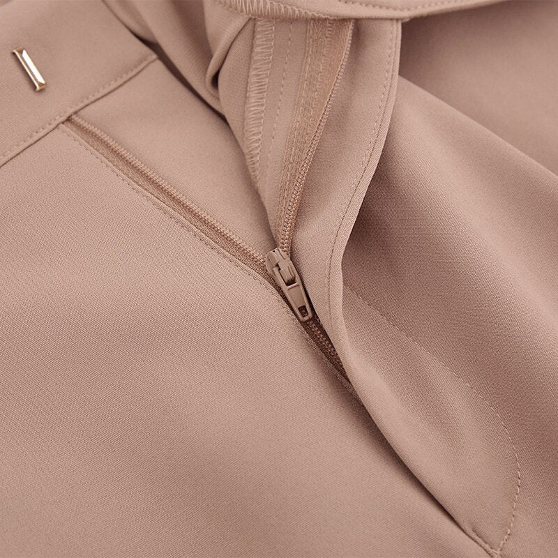 Pantalon Taille Haute Habillé Pour Femme | Beige