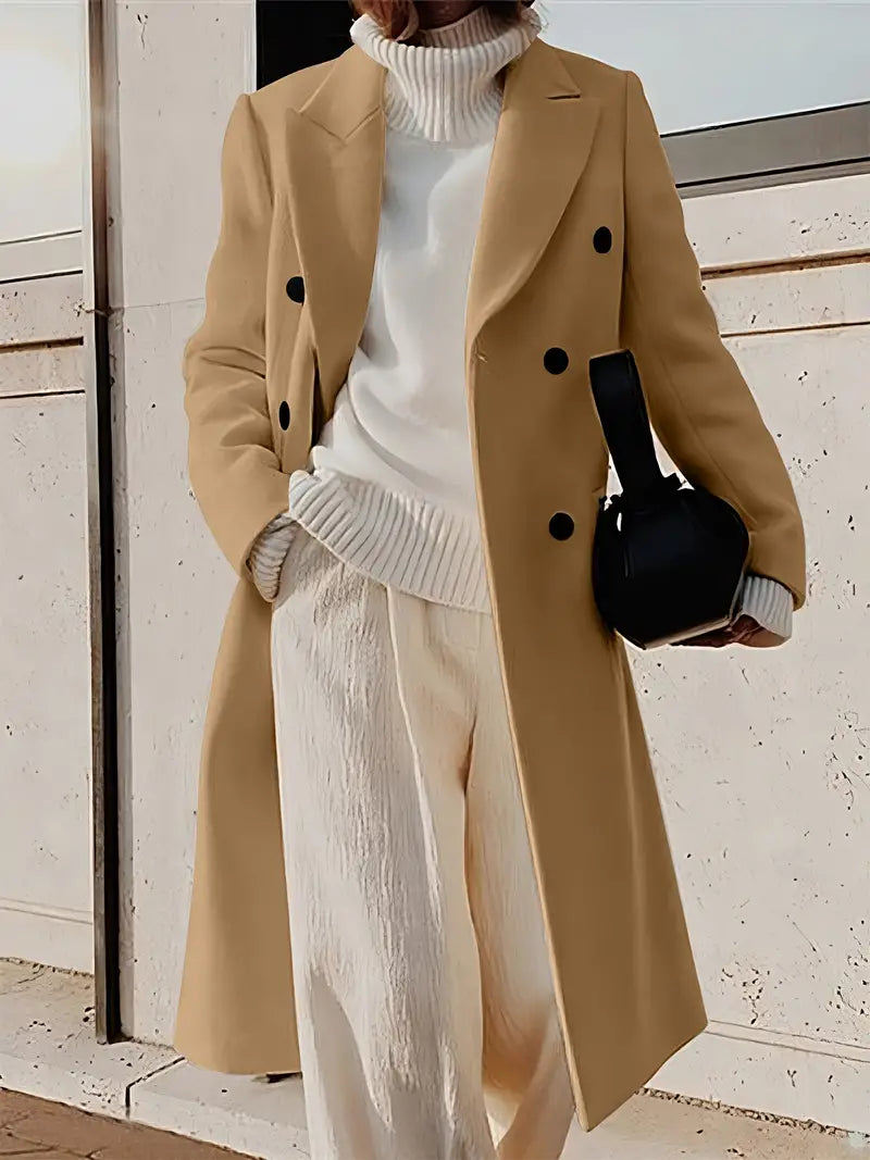 Manteau Long Stylé Pour Femme | Patte De Boutonnage