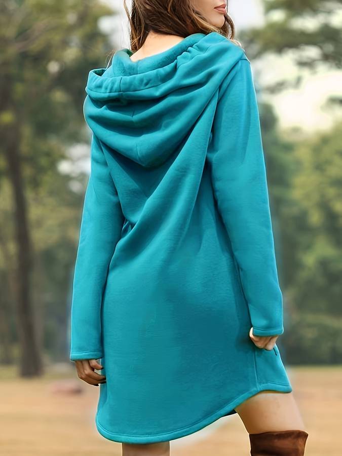 Robe À Capuche Et Manches Longues Pour Femme | Décontractée