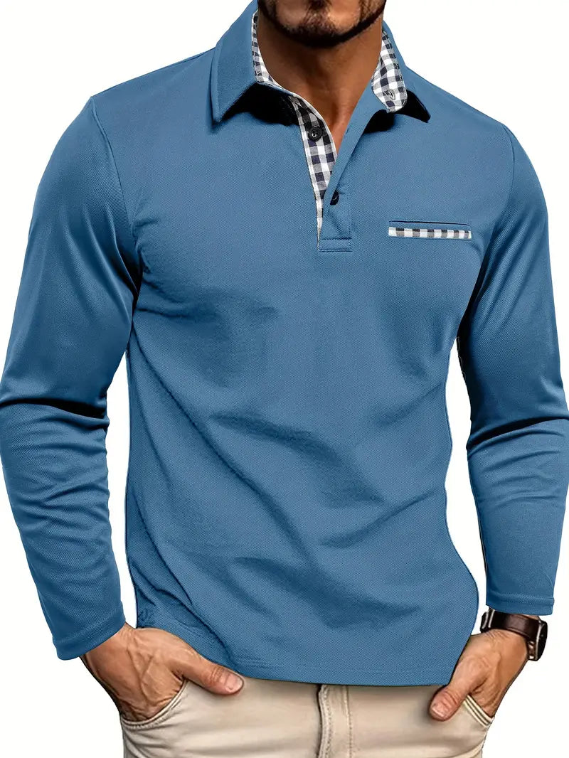 Polo Classique À Col Écossais Pour Homme | Manches Longues