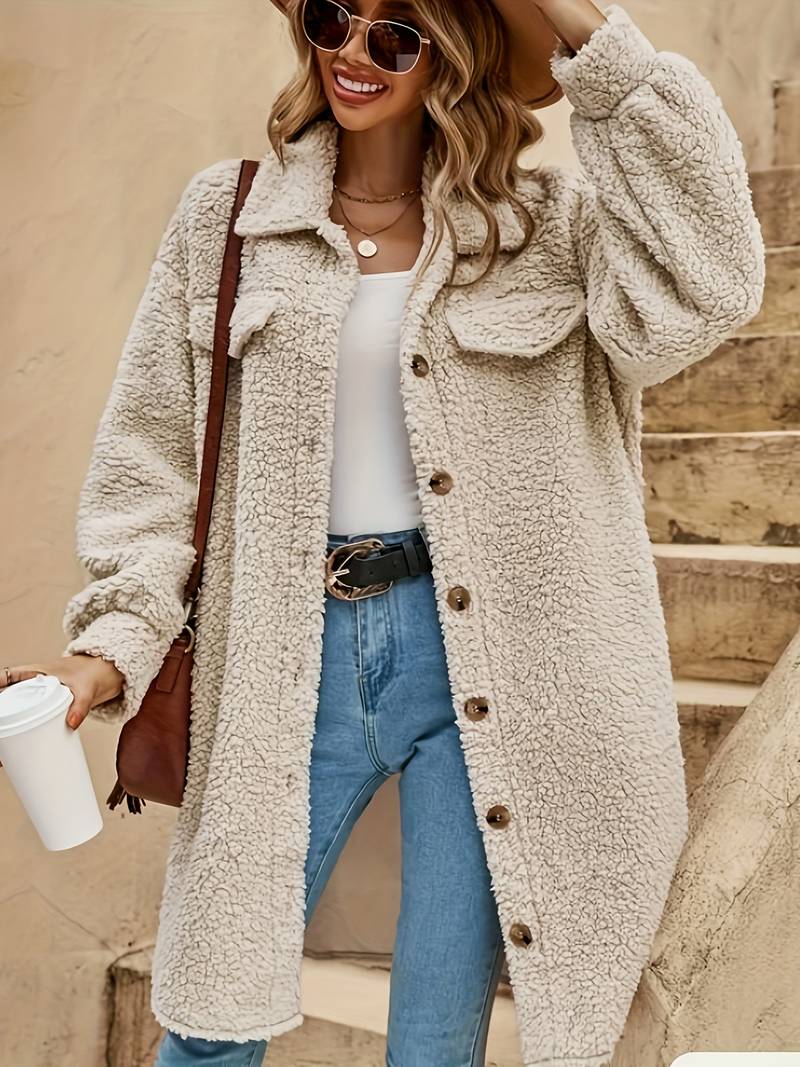 Manteau En Peluche Oversize Pour Femme | Hiver