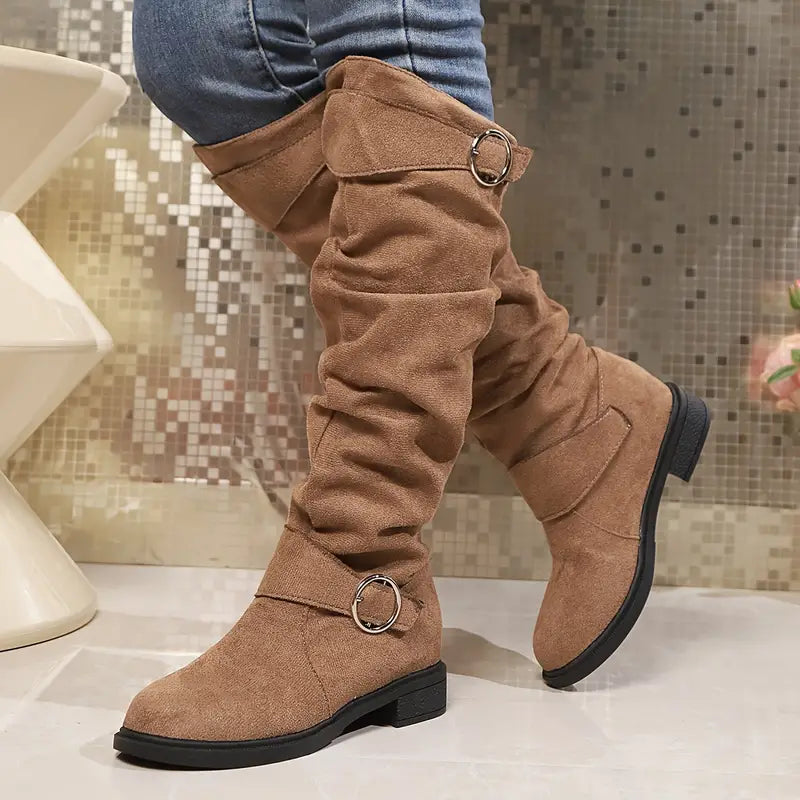 Bottes En Daim Tendance Pour Femme Pour L'hiver | Boucle