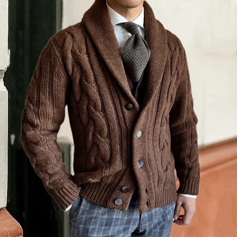 Cardigan D'hiver À Boutons Pour Homme | Décontracté