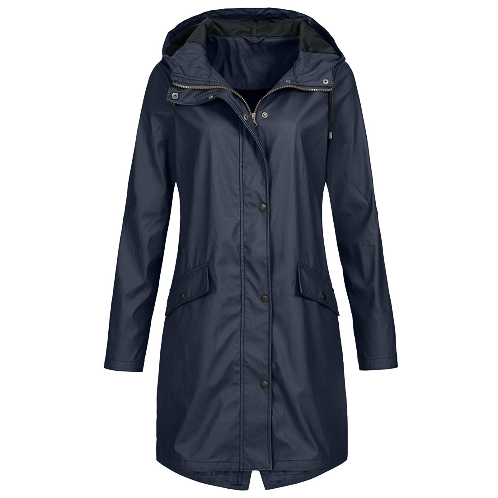 Veste De Pluie Longue Pour Femmes | Fermeture Éclair
