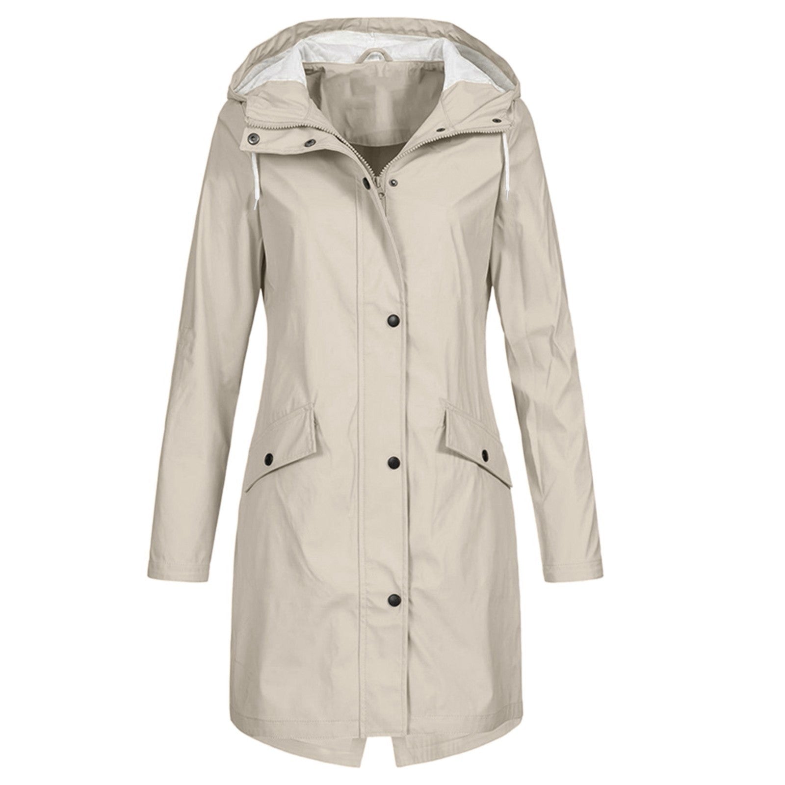 Veste De Pluie Longue Pour Femmes | Fermeture Éclair