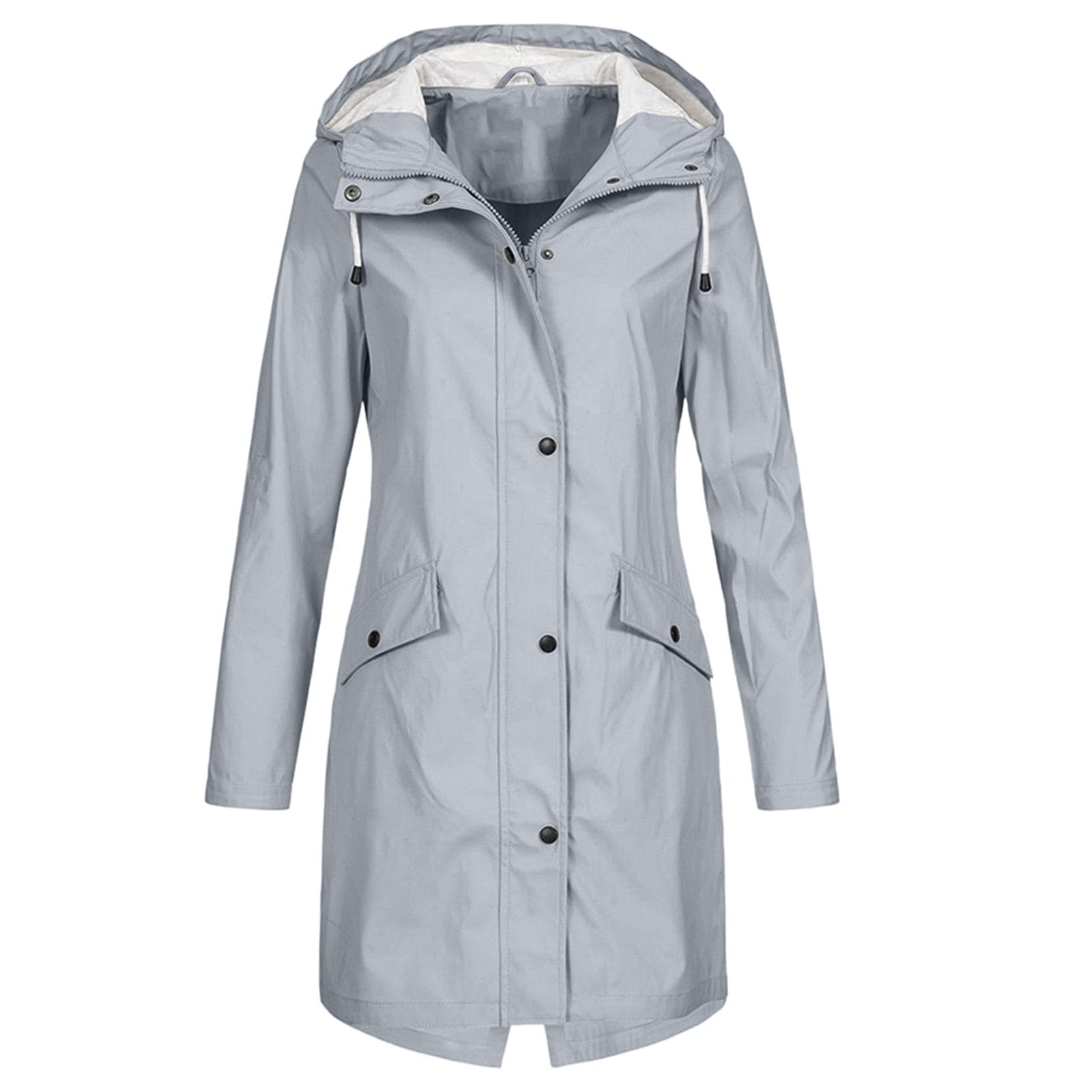 Veste De Pluie Longue Pour Femmes | Fermeture Éclair