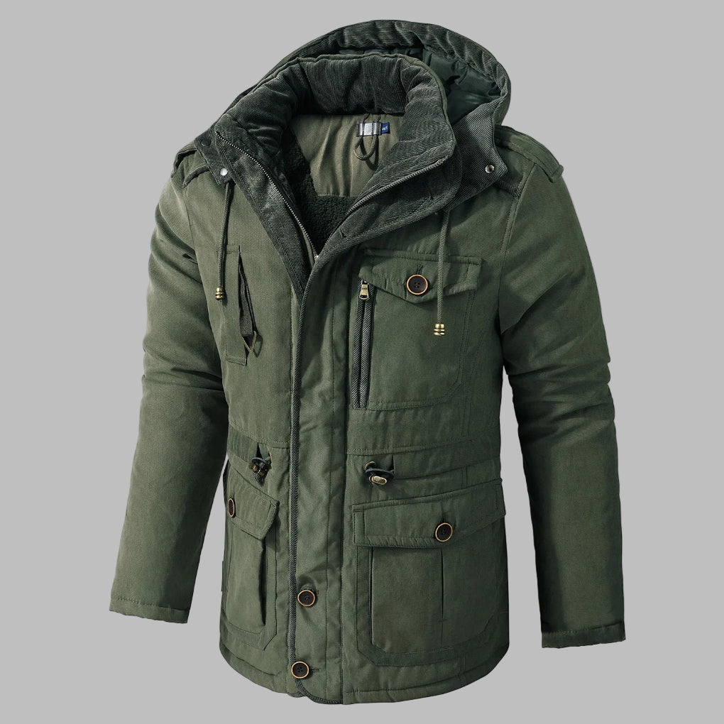 Veste D’Hiver À Capuche Pour Homme | Multi-Poches