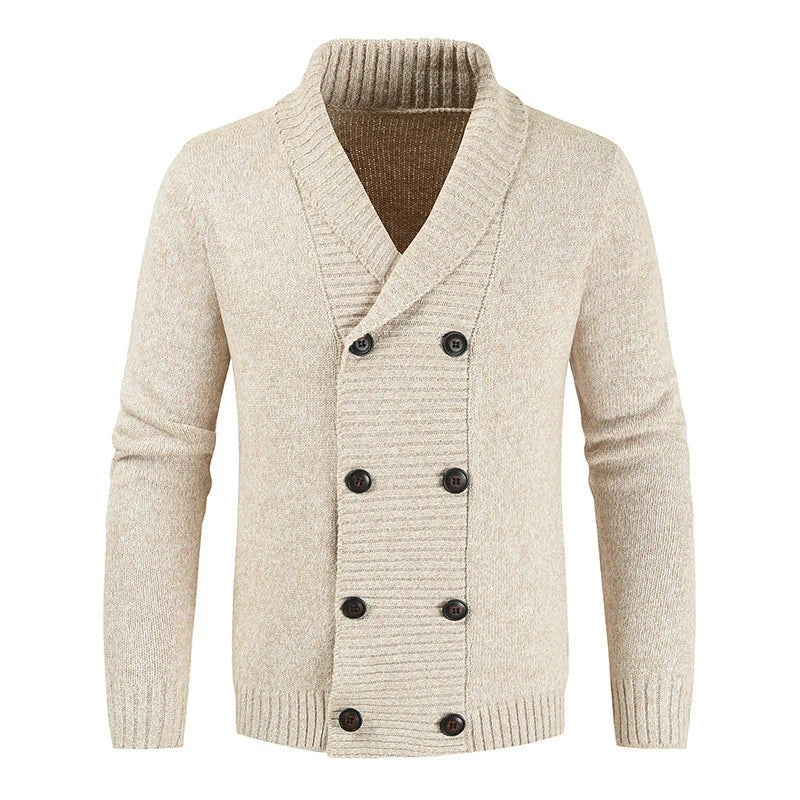 Cardigan Homme À Double Boutonnage | Manches Longues