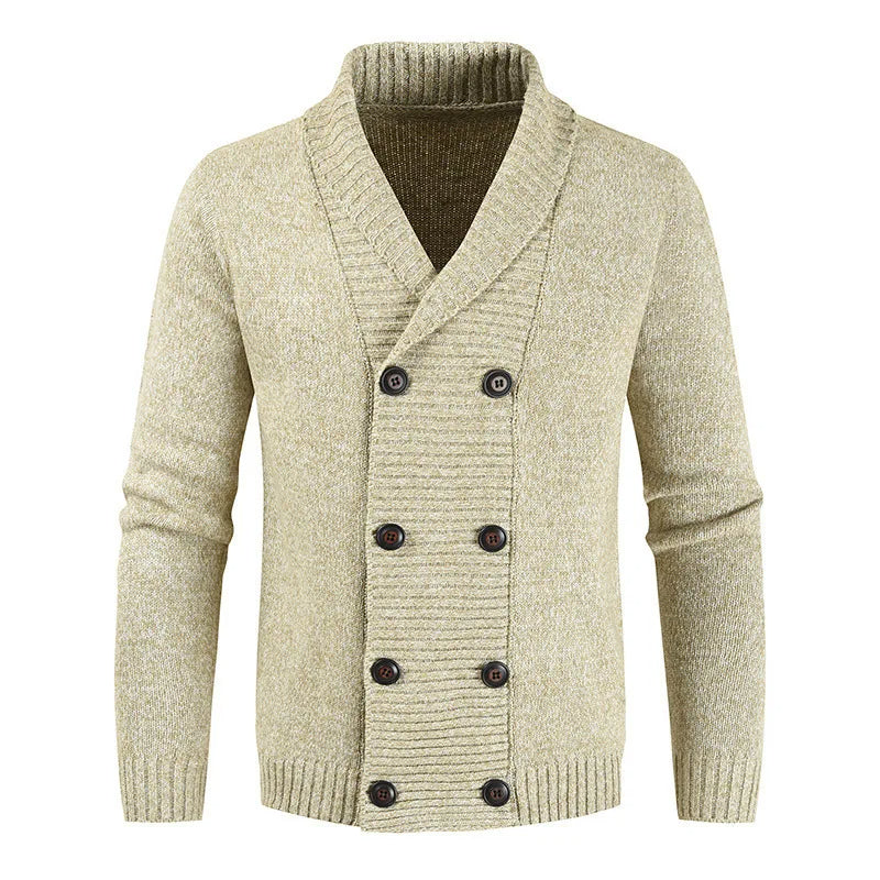 Cardigan Homme À Double Boutonnage | Manches Longues