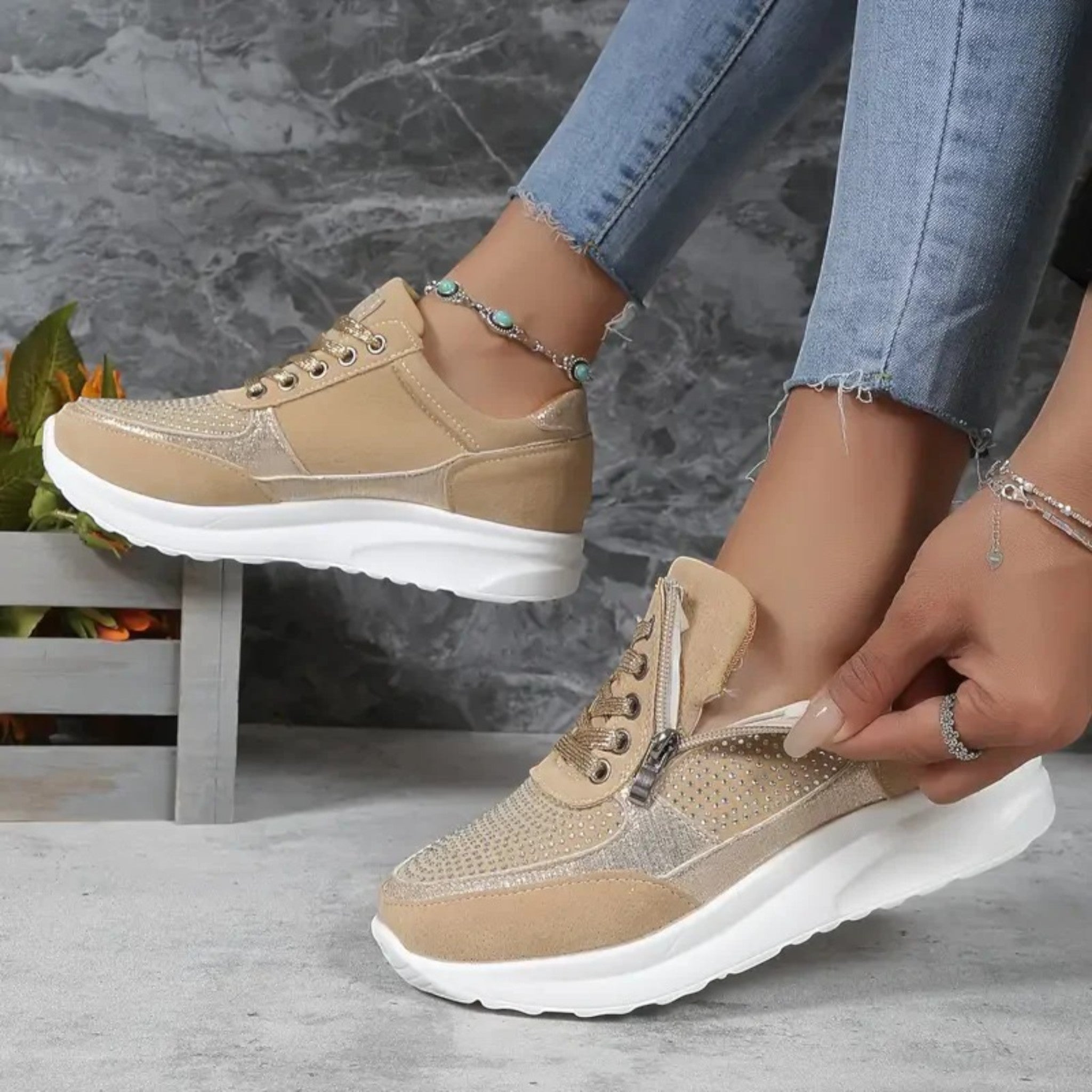 Baskets Tendance Pour Femmes | Fermeture Éclair