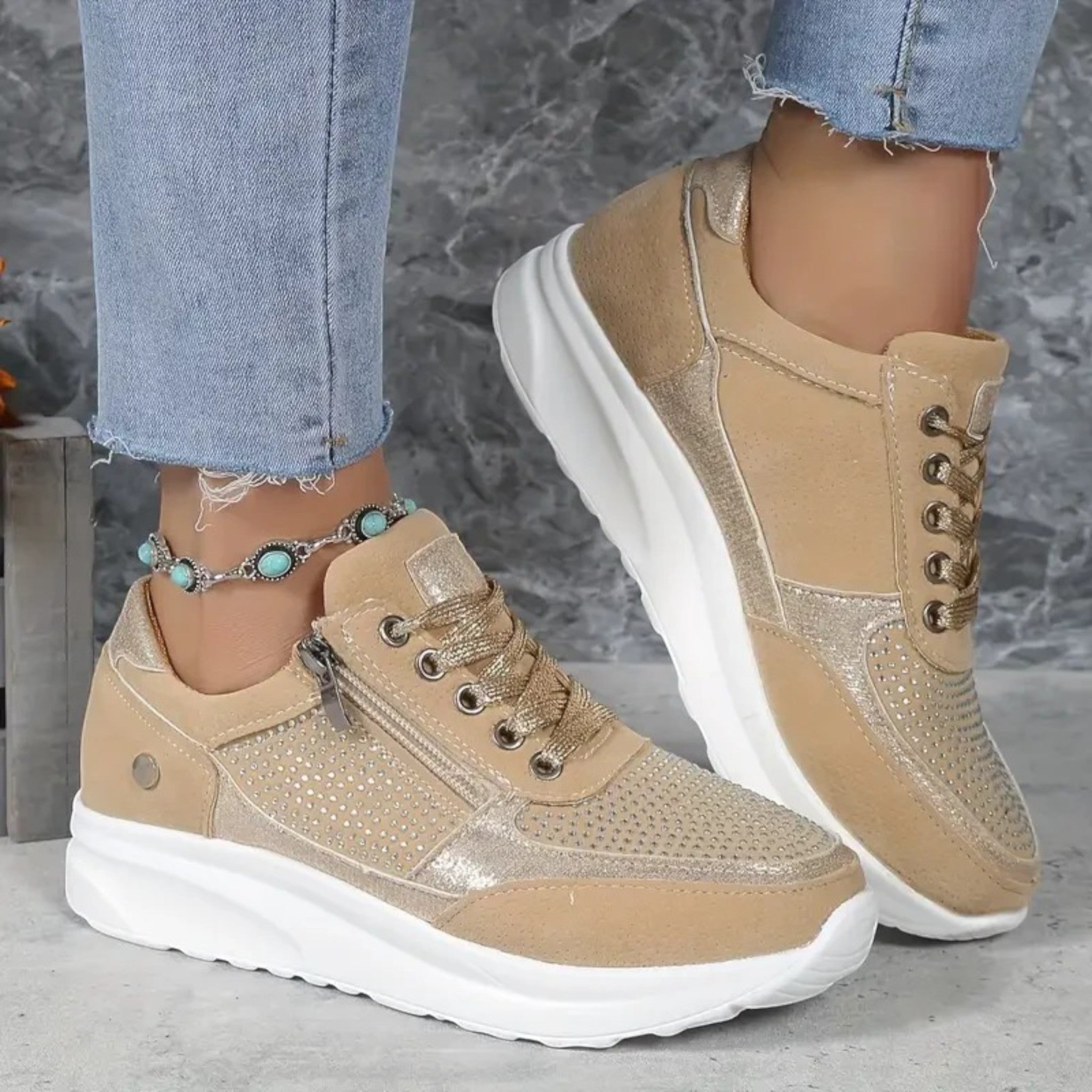 Baskets Tendance Pour Femmes | Fermeture Éclair