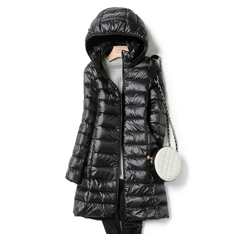 Doudoune Longue À Capuche Pour Femme | Chaude