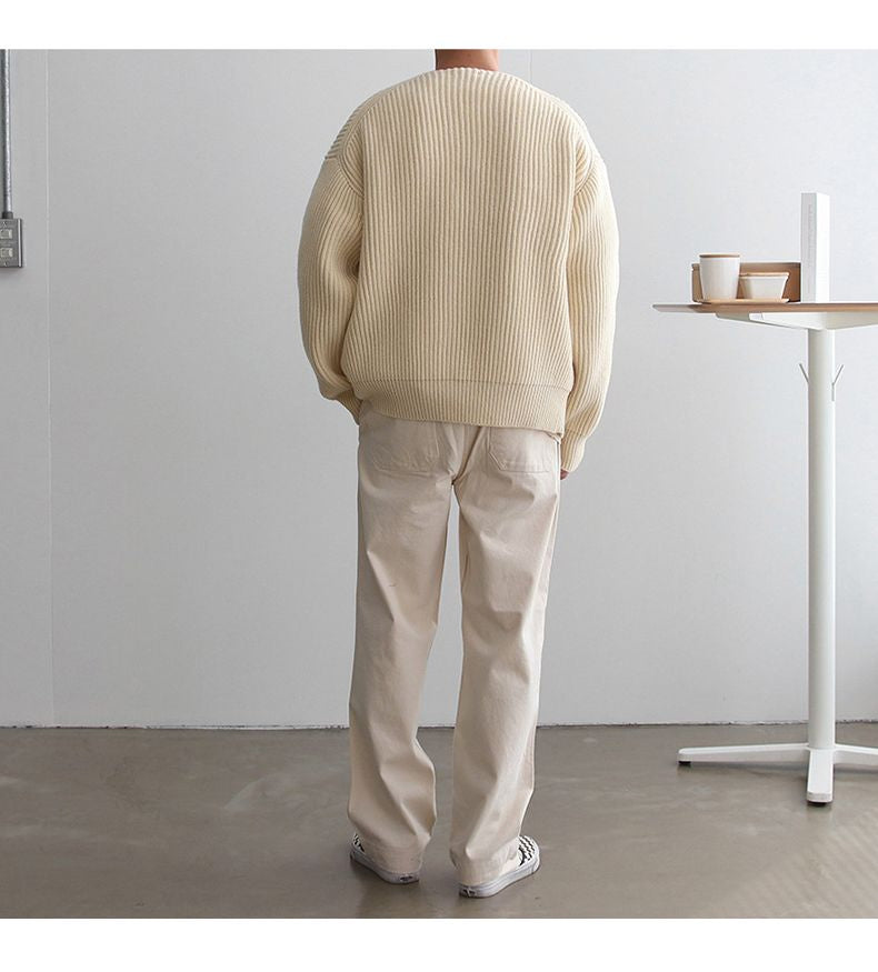 Cardigan En Maille Avec Fermeture Éclair Pour Homme | Manches Longues