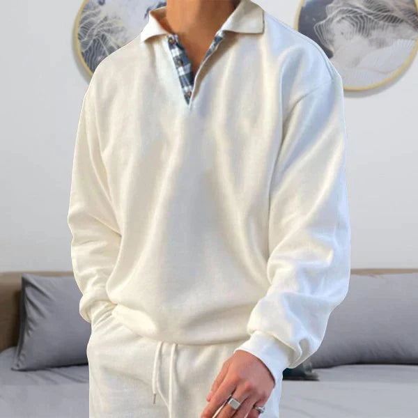 Pull Oversize Décontracté À Col En V Pour Homme | Chaud