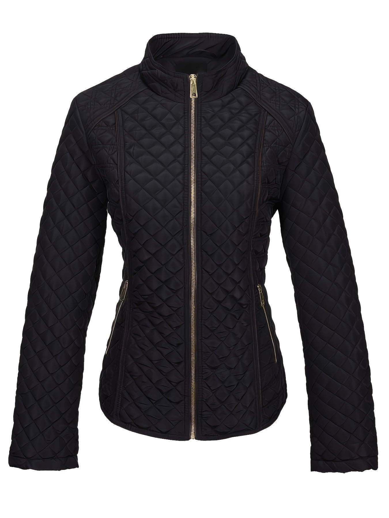 Veste Doudoune Matelassée Avec Fermeture Éclair Pour Femme | Hiver