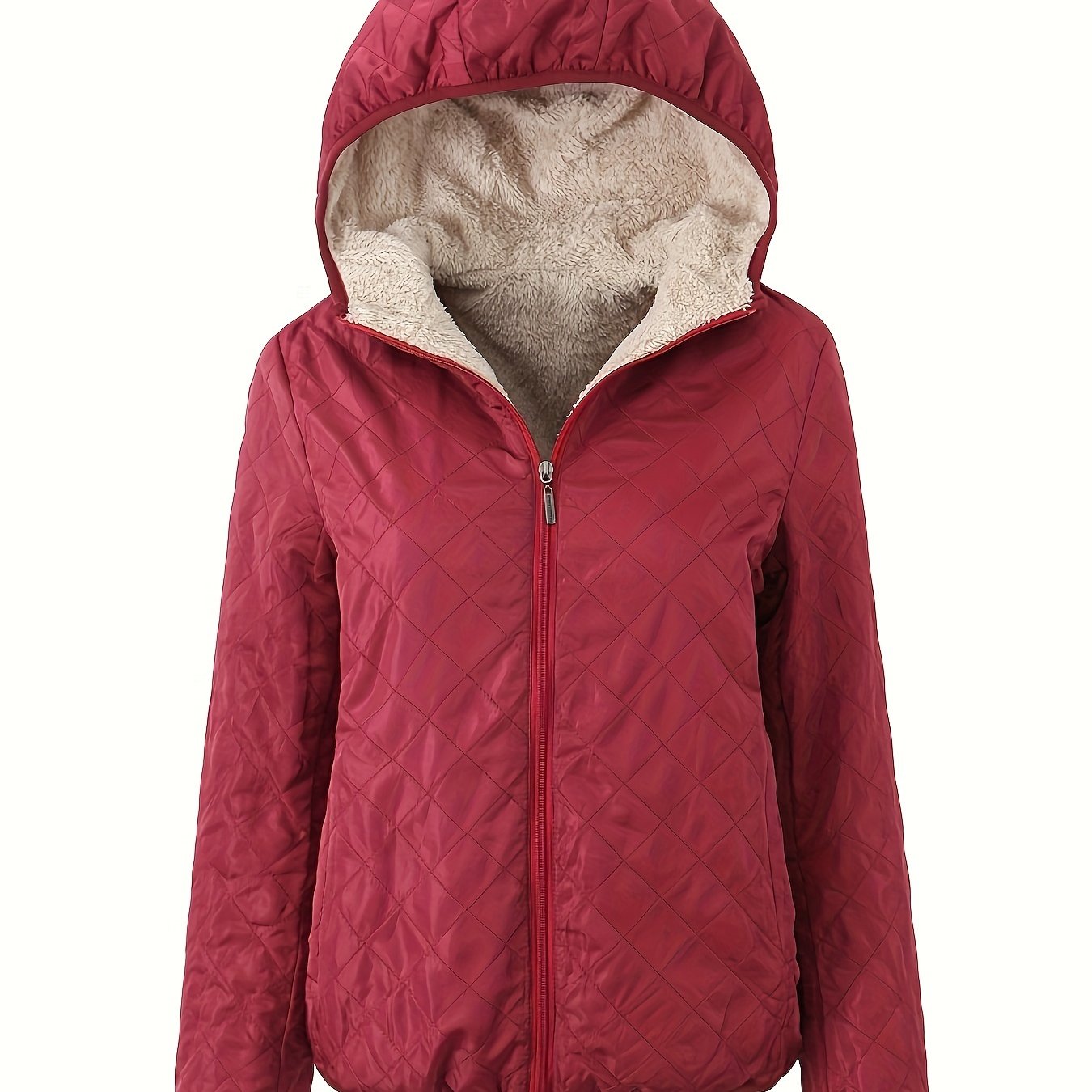 Veste Matelassée À Capuche Pour Femme | Avec Fermeture Éclair