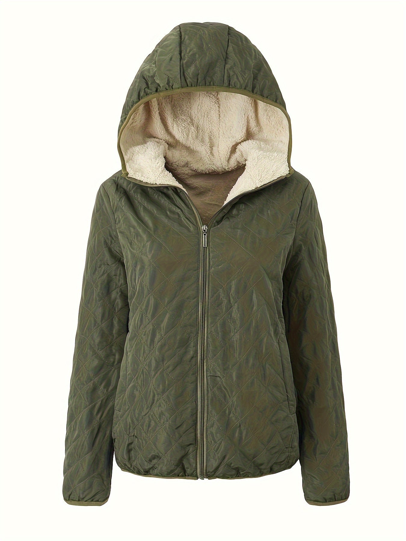 Veste Matelassée À Capuche Pour Femme | Avec Fermeture Éclair