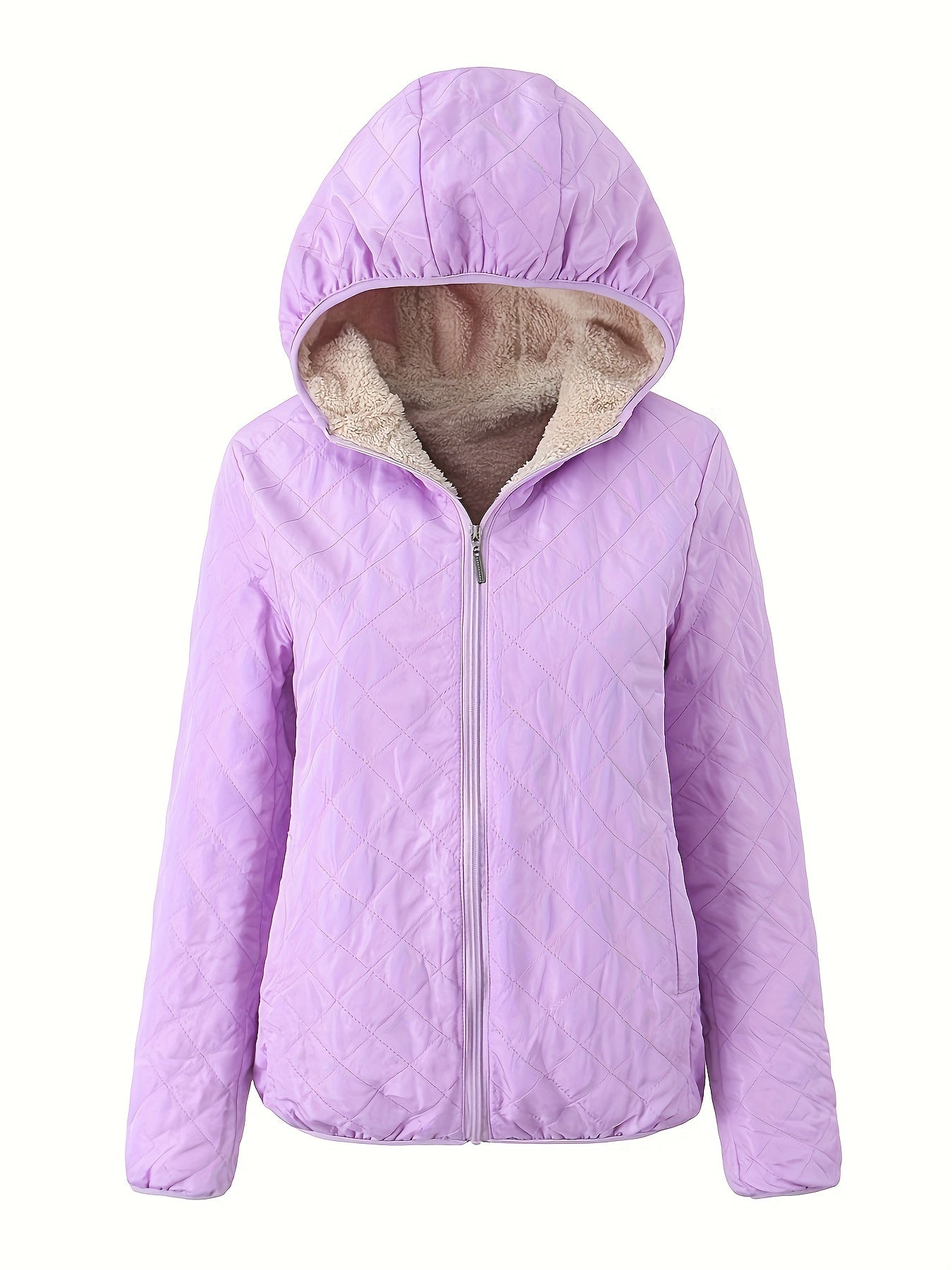 Veste Matelassée À Capuche Pour Femme | Avec Fermeture Éclair