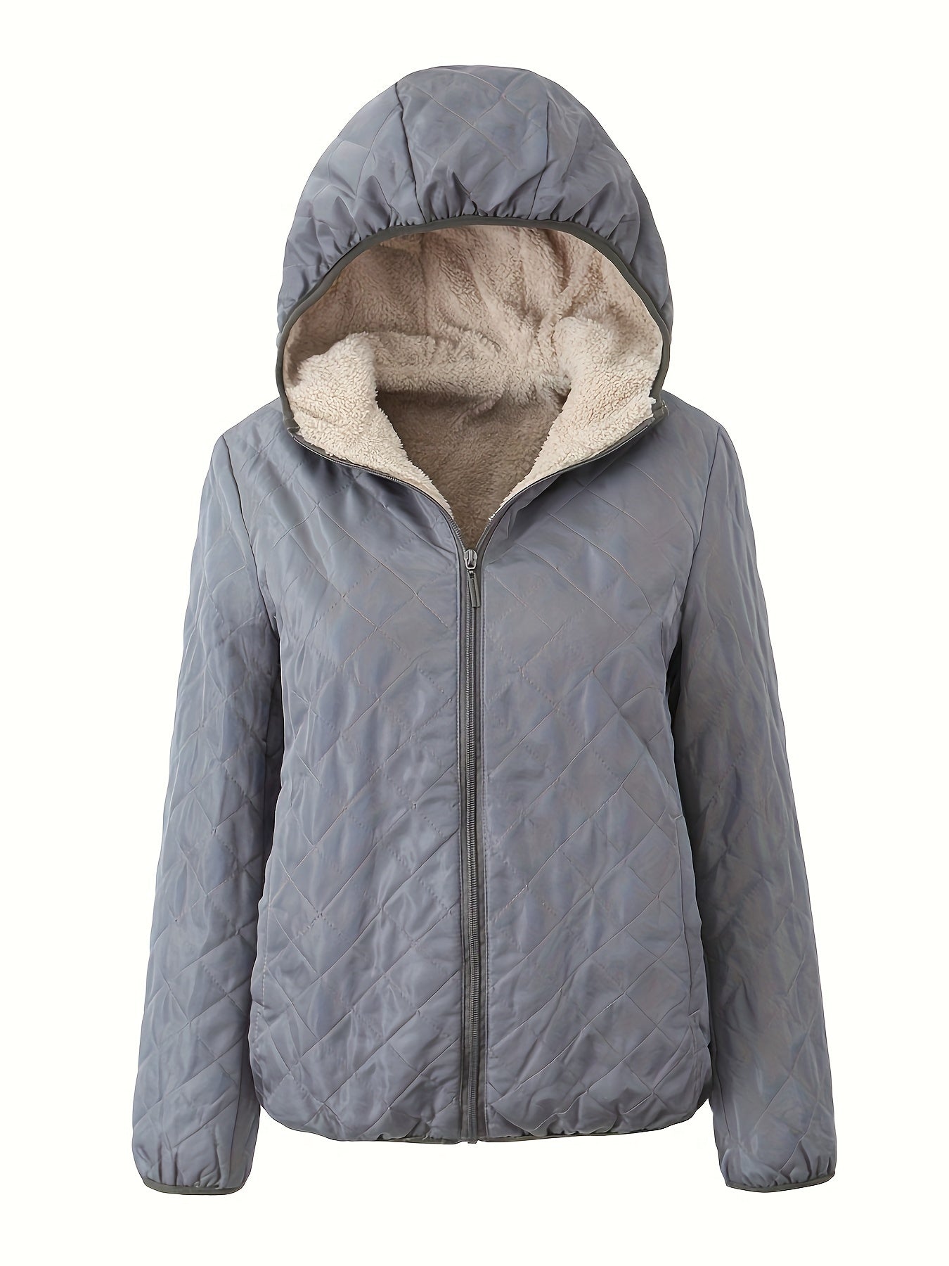 Veste Matelassée À Capuche Pour Femme | Avec Fermeture Éclair