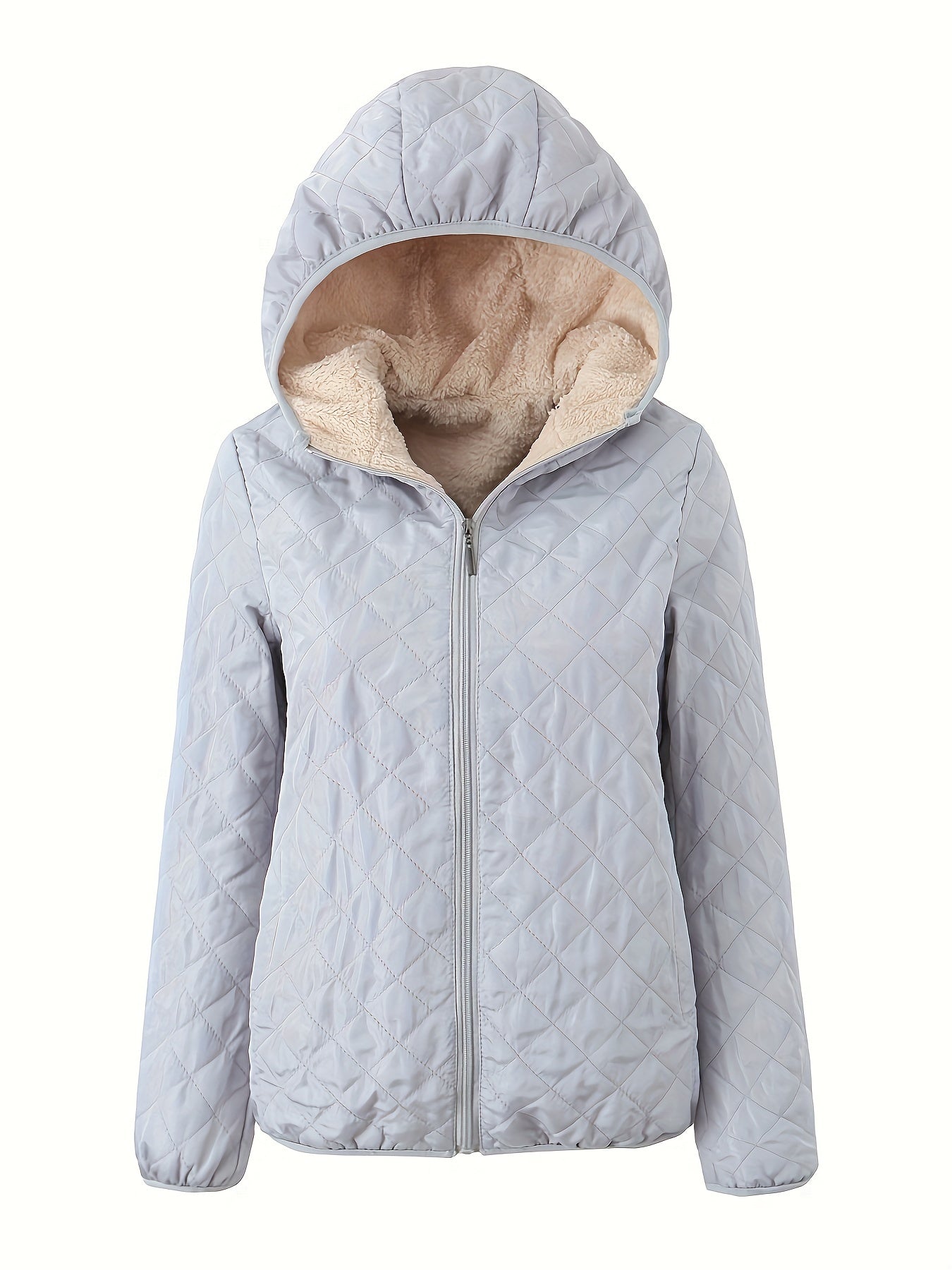 Veste Matelassée À Capuche Pour Femme | Avec Fermeture Éclair
