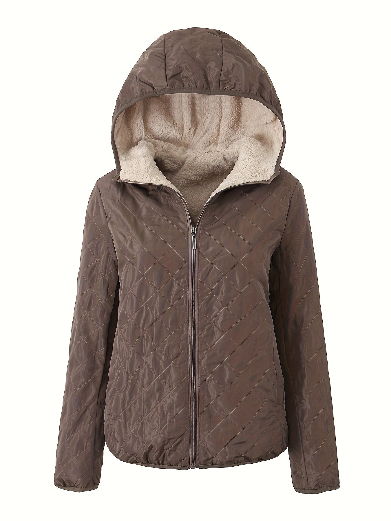 Veste Matelassée À Capuche Pour Femme | Avec Fermeture Éclair