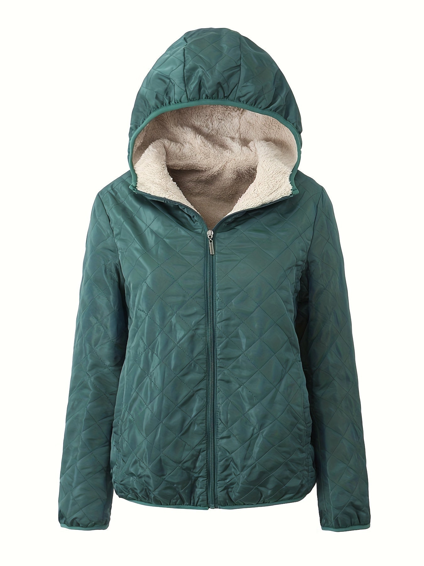 Veste Matelassée À Capuche Pour Femme | Avec Fermeture Éclair