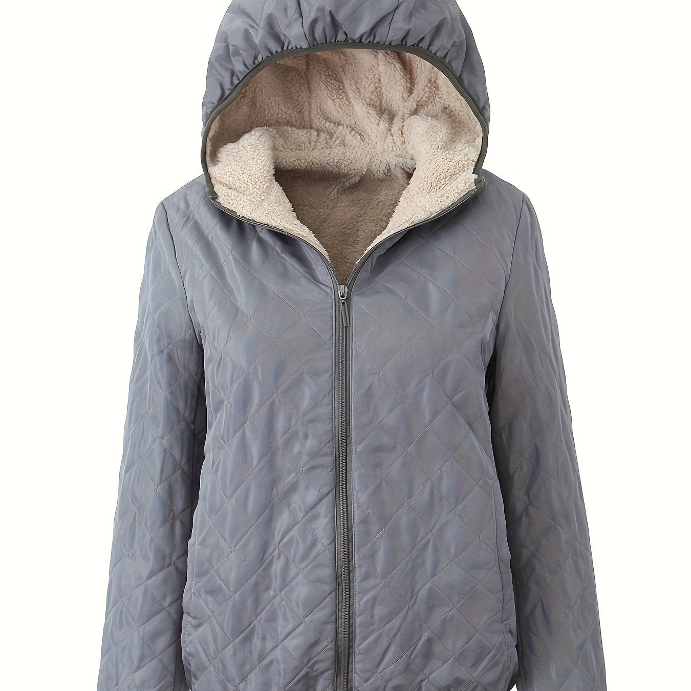 Veste Matelassée À Capuche Pour Femme | Avec Fermeture Éclair