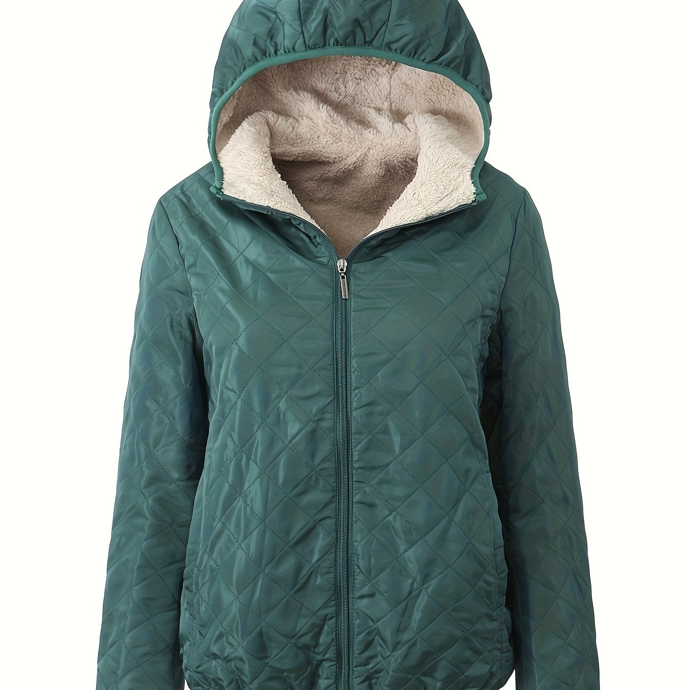 Veste Matelassée À Capuche Pour Femme | Avec Fermeture Éclair