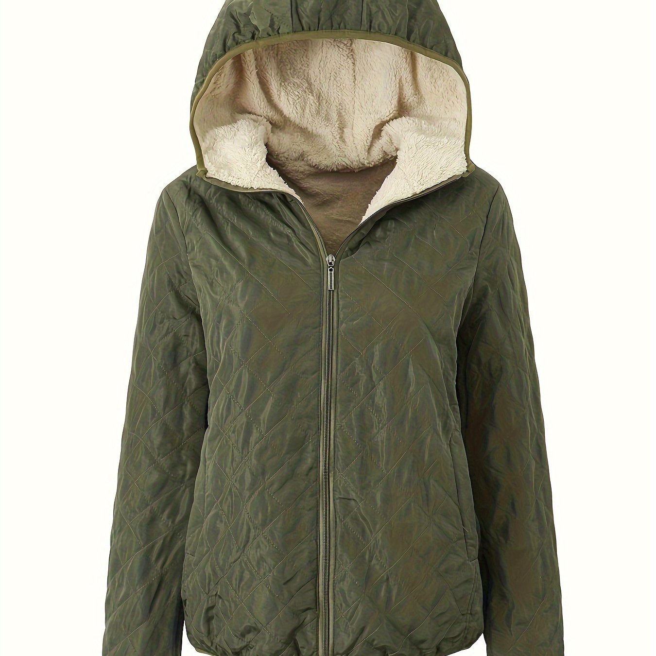 Veste Matelassée À Capuche Pour Femme | Avec Fermeture Éclair