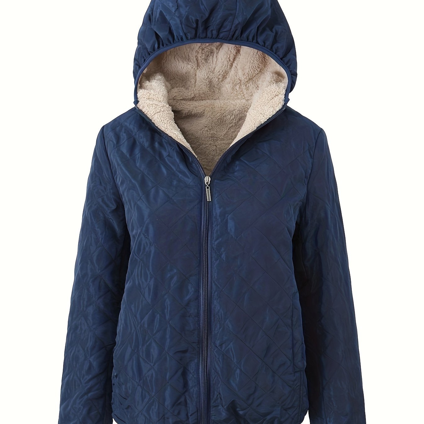 Veste Matelassée À Capuche Pour Femme | Avec Fermeture Éclair