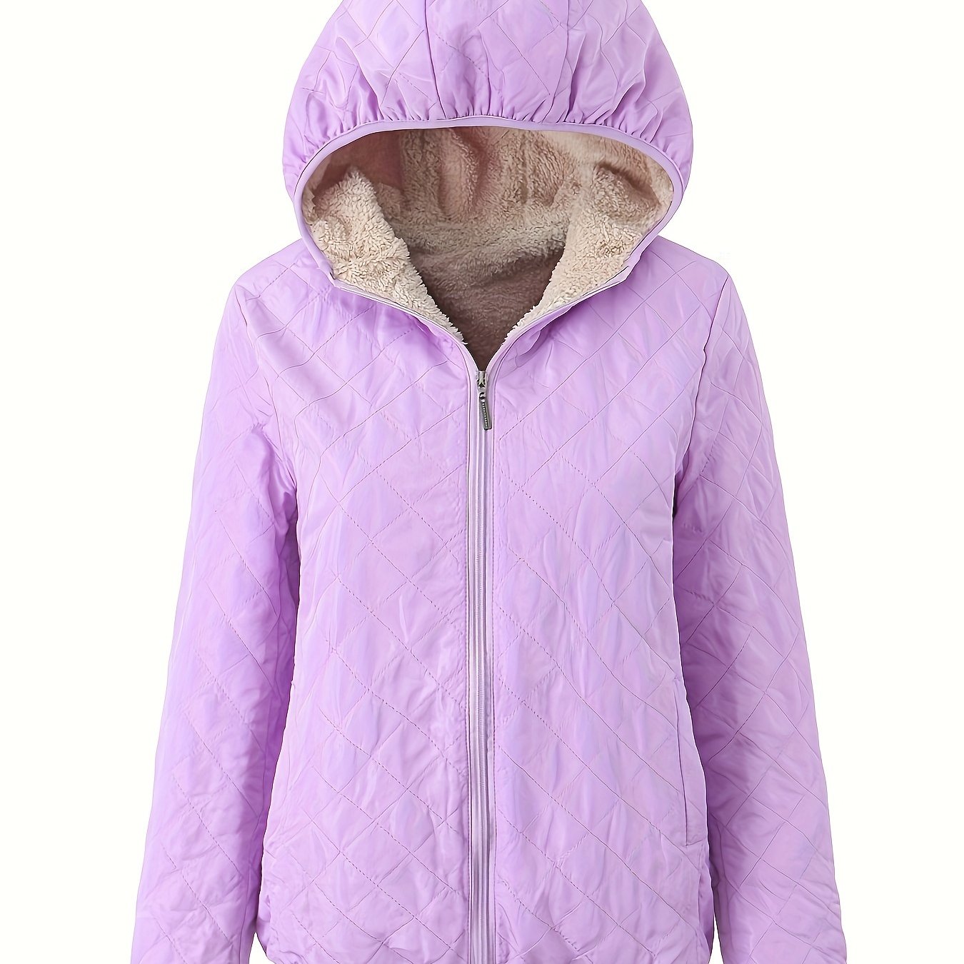 Veste Matelassée À Capuche Pour Femme | Avec Fermeture Éclair