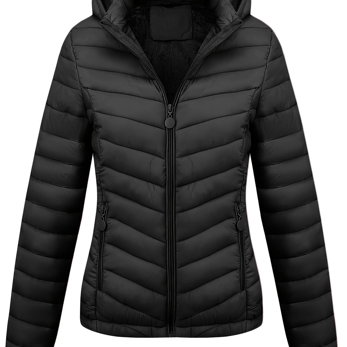 Veste Zippée Avec Poches Pour Femme | À Capuche