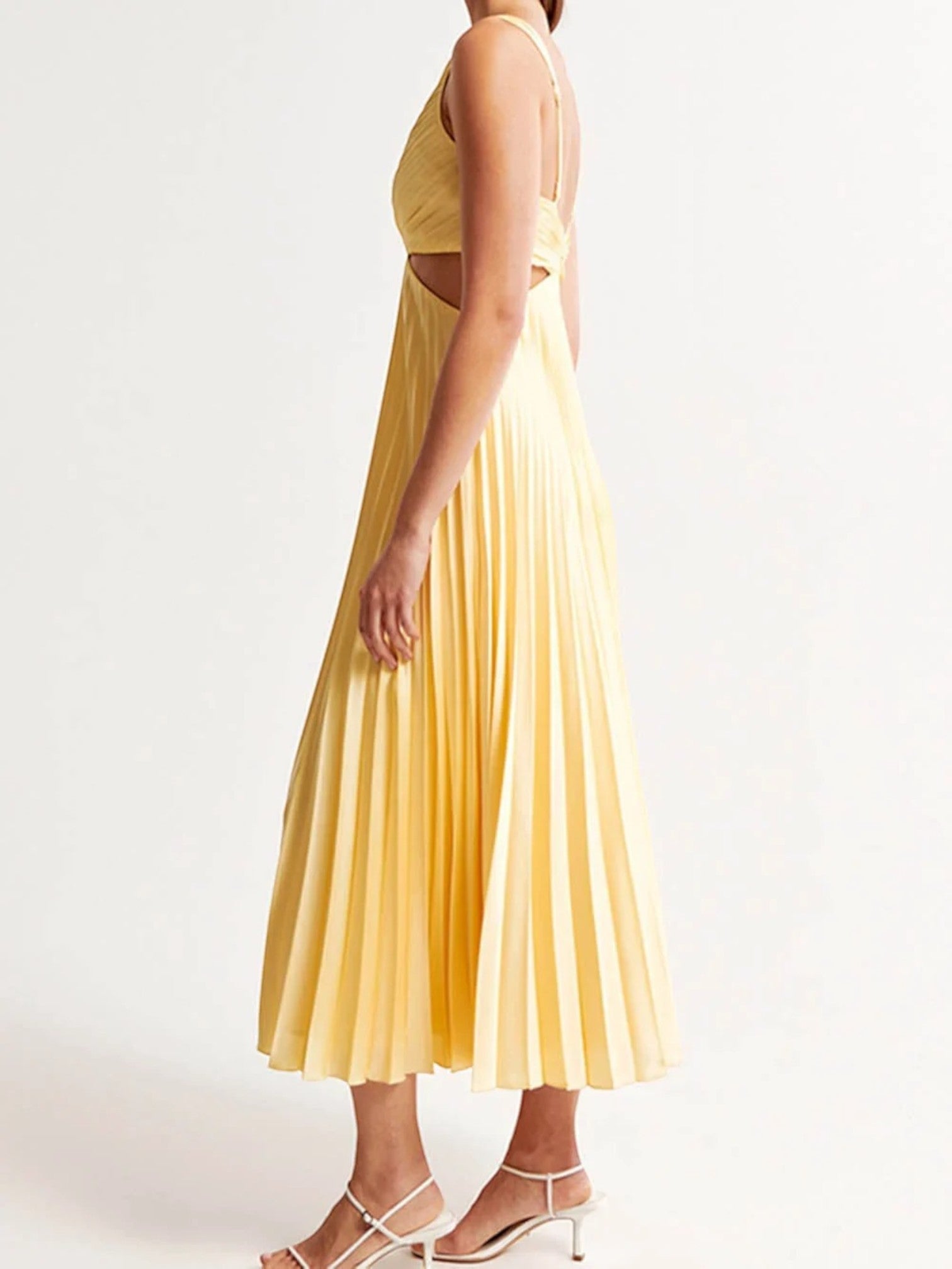 Noor | Robe Élégante Sans Manches À Col En V Pour Femme | Midi