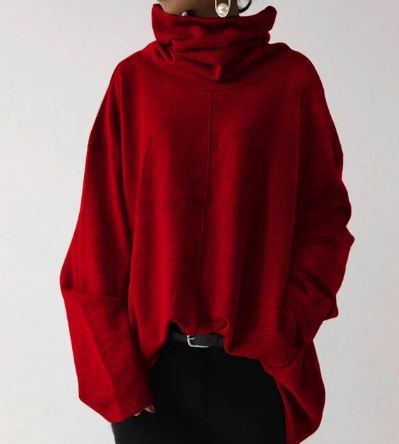 Sweat-Shirt Oversize À Col Montant Pour Femme | Manches Larges