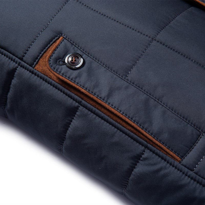 Veste Matelassée Avec Col En Fourrure Pour Homme | Automne