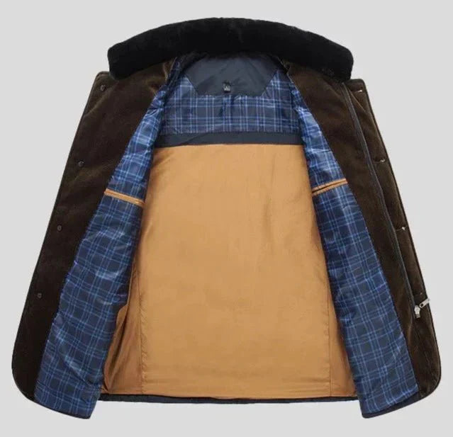 Veste Matelassée Avec Col En Fourrure Pour Homme | Automne