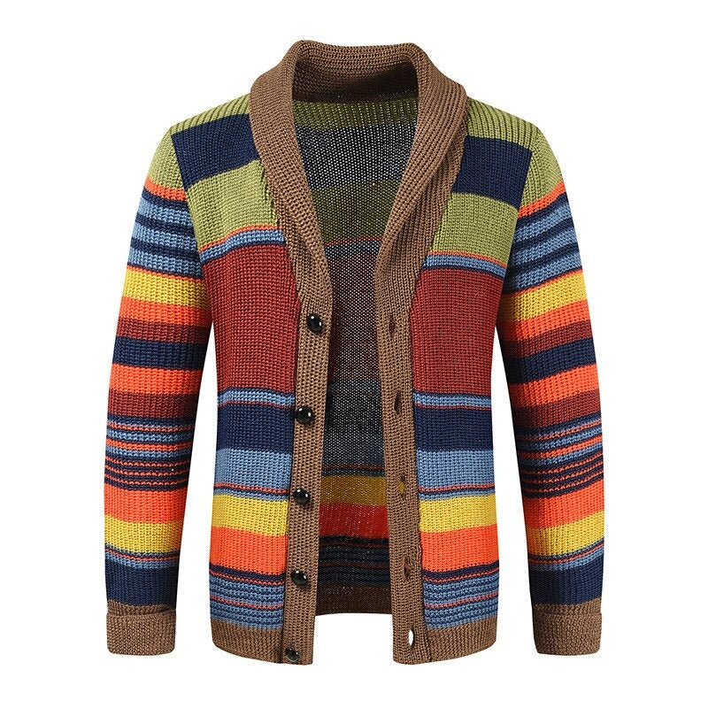 Cardigan Boutonné En Maille À Col En V Pour Homme | Manches Longues