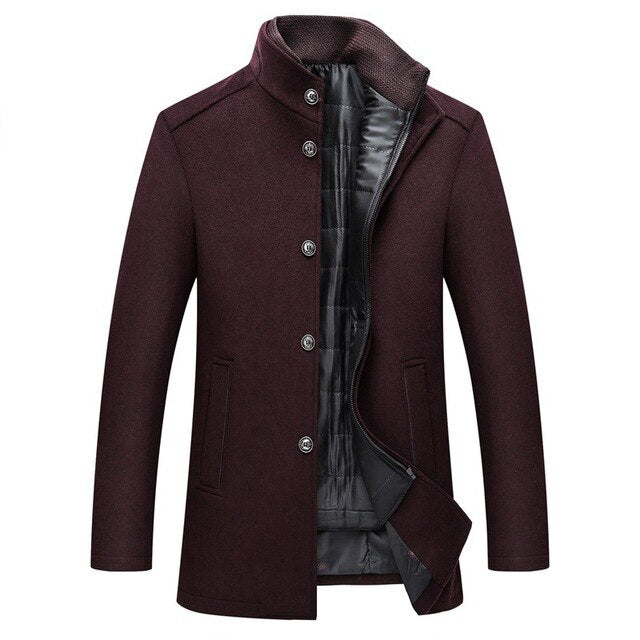 Manteau Pour Homme À Un Seul Bouton | Hiver