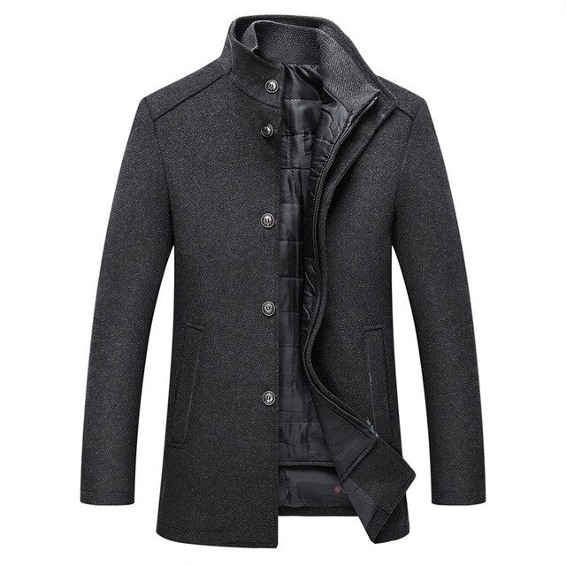 Manteau Pour Homme À Un Seul Bouton | Hiver