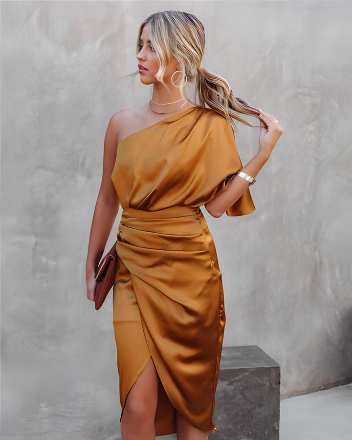 Robe De Fête À Une Épaule Pour Femme | Midi