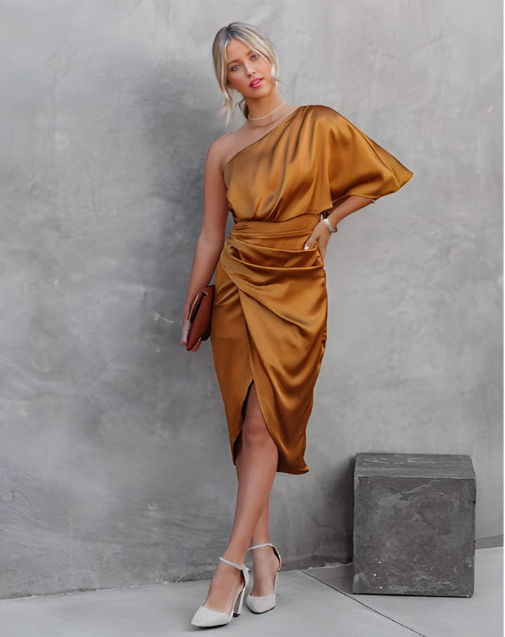 Robe De Fête À Une Épaule Pour Femme | Midi