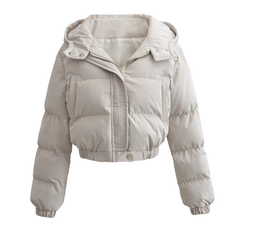 Veste Doudoune D’Hiver Stylée Courte | Manches Longues